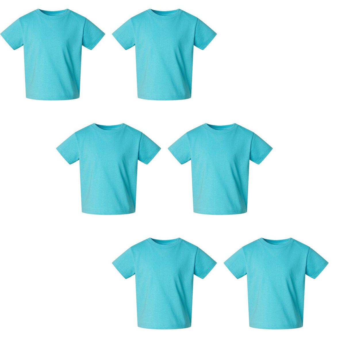 RADYAN® Toddler Cotton Jersey Crew Neck Short Sleeve Tee