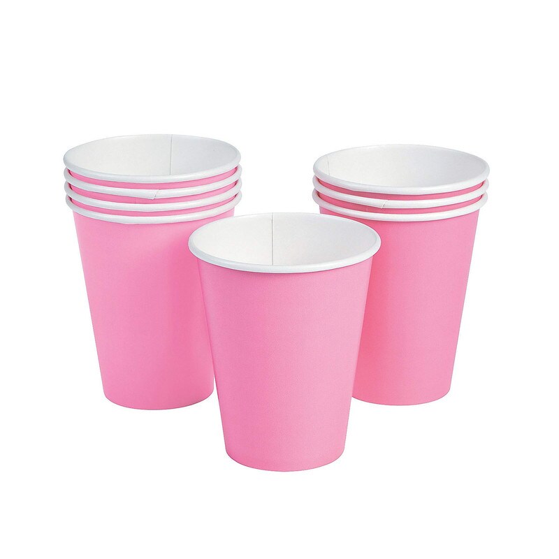 9 oz School Bus Yellow Paper Party Cups – 24 Count Disposable Set