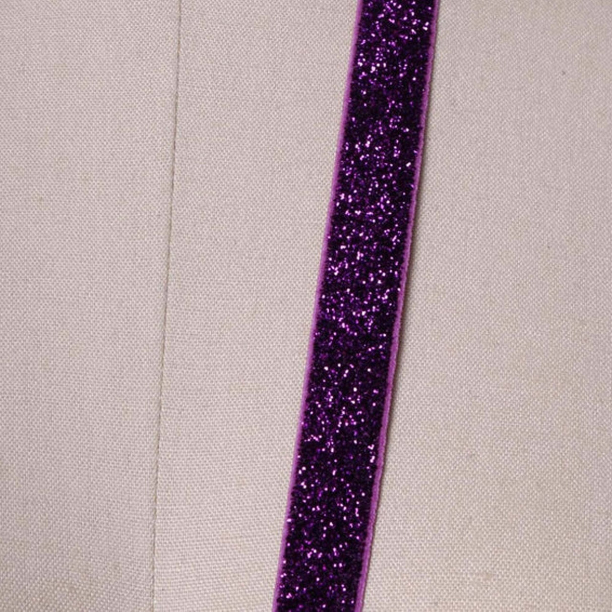2 Yards 5/8" Deep Purple Plum Colored Glitter Elastic Trim