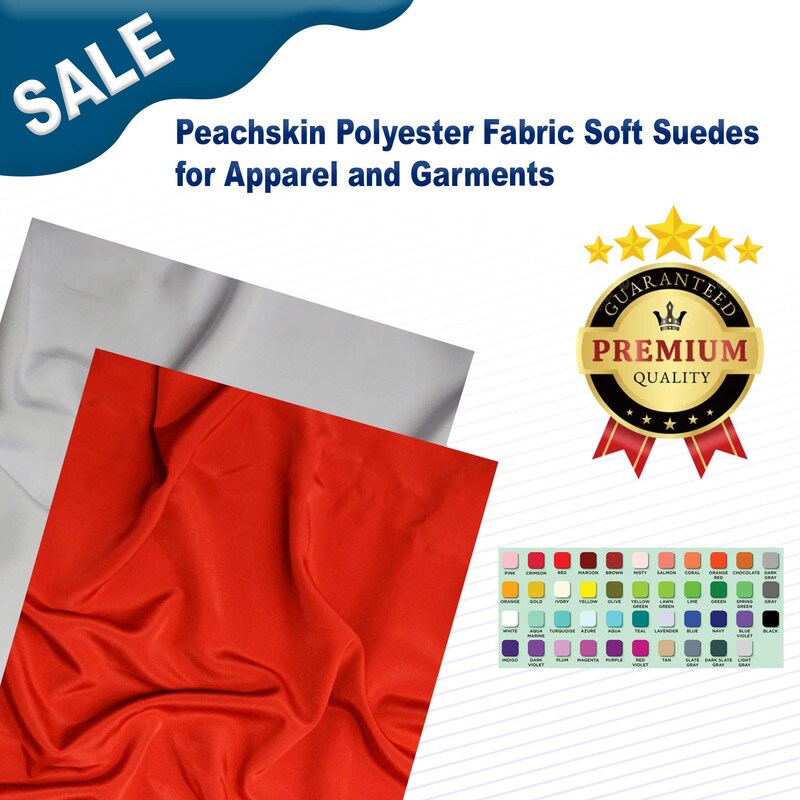 Peachskin Polyester Fabric Soft Suedes for Apparel and Garments