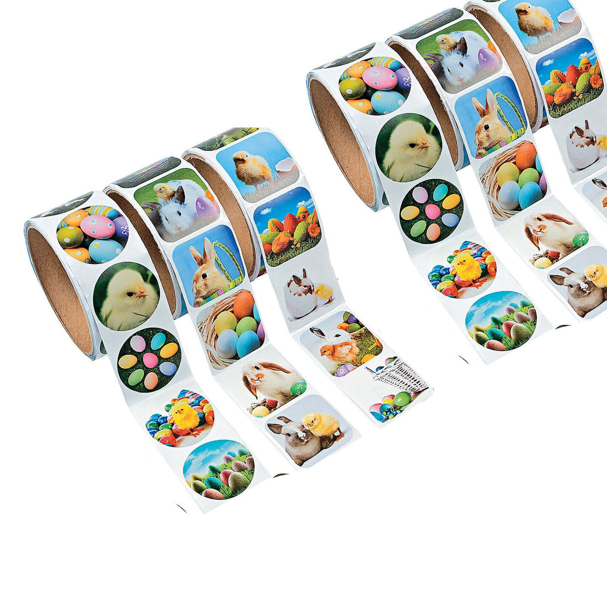 Rolls of Easter Stickers Assortment Bulk 300 Pc.