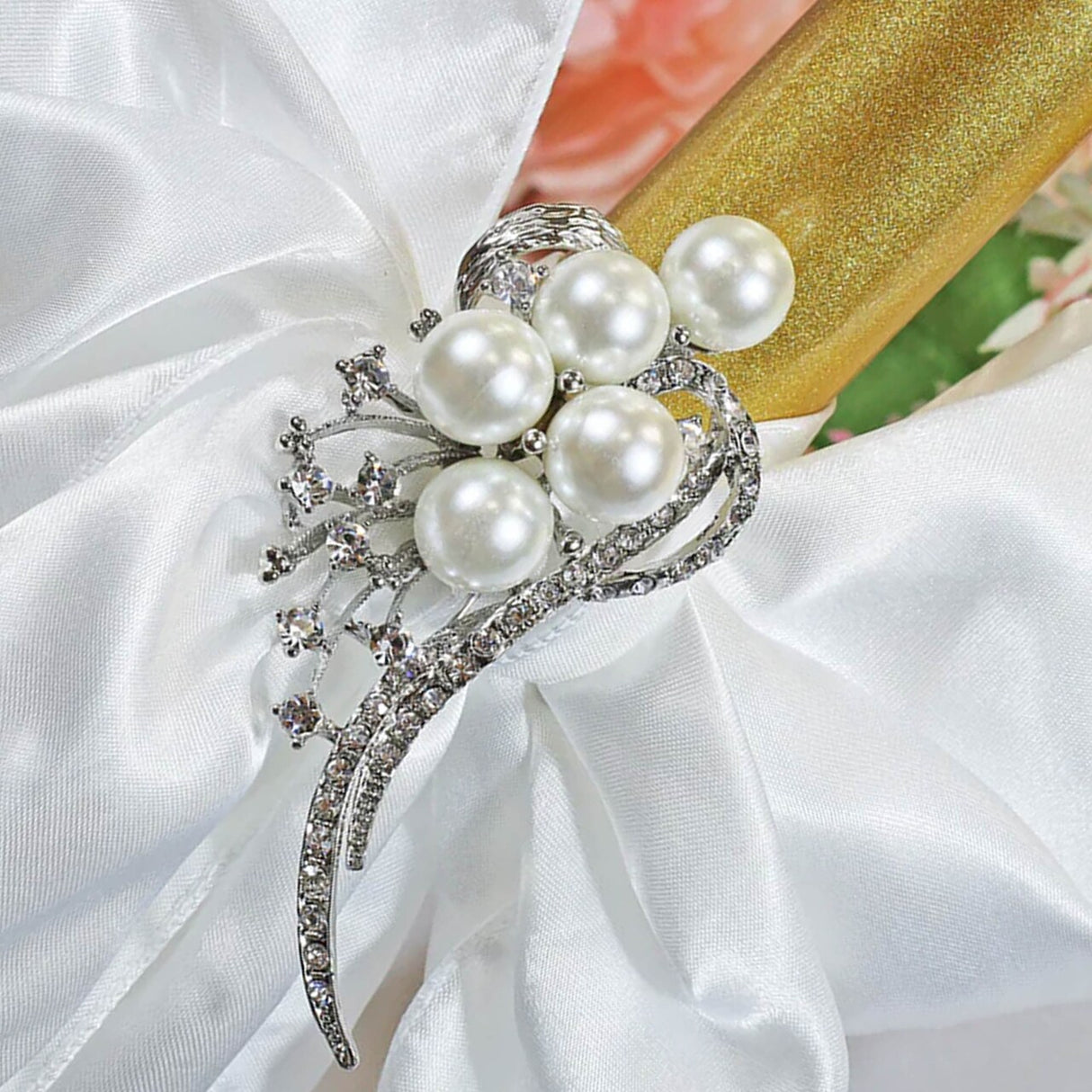 1 Piece Shooting Star Rhinestone Chair Sash Buckle Silver Metal Accent 2 Inch Width