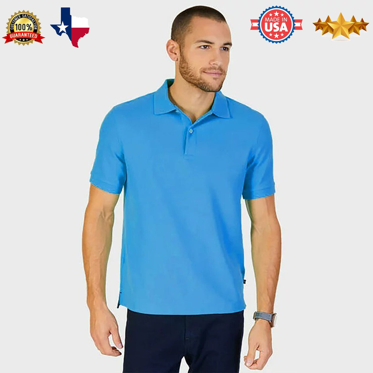 Radyan® Best Polo Performance Ultra Soft Plain Short Sleeve T-Shirts