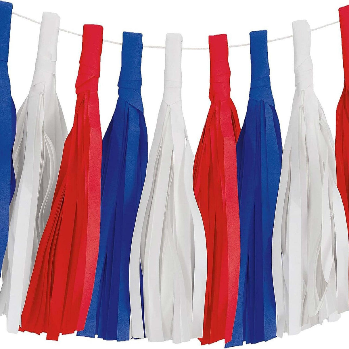 Patriotic Paper Tassel Garland 7Ft