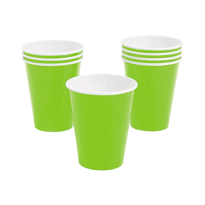 9 oz School Bus Yellow Paper Party Cups – 24 Count Disposable Set