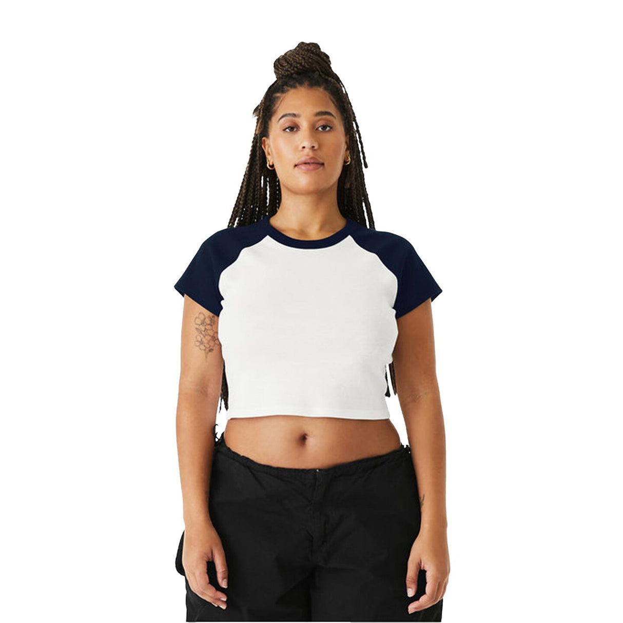 BELLA + CANVAS® Ladies Micro Ribbed Raglan Short Sleeve Baby T Shirt