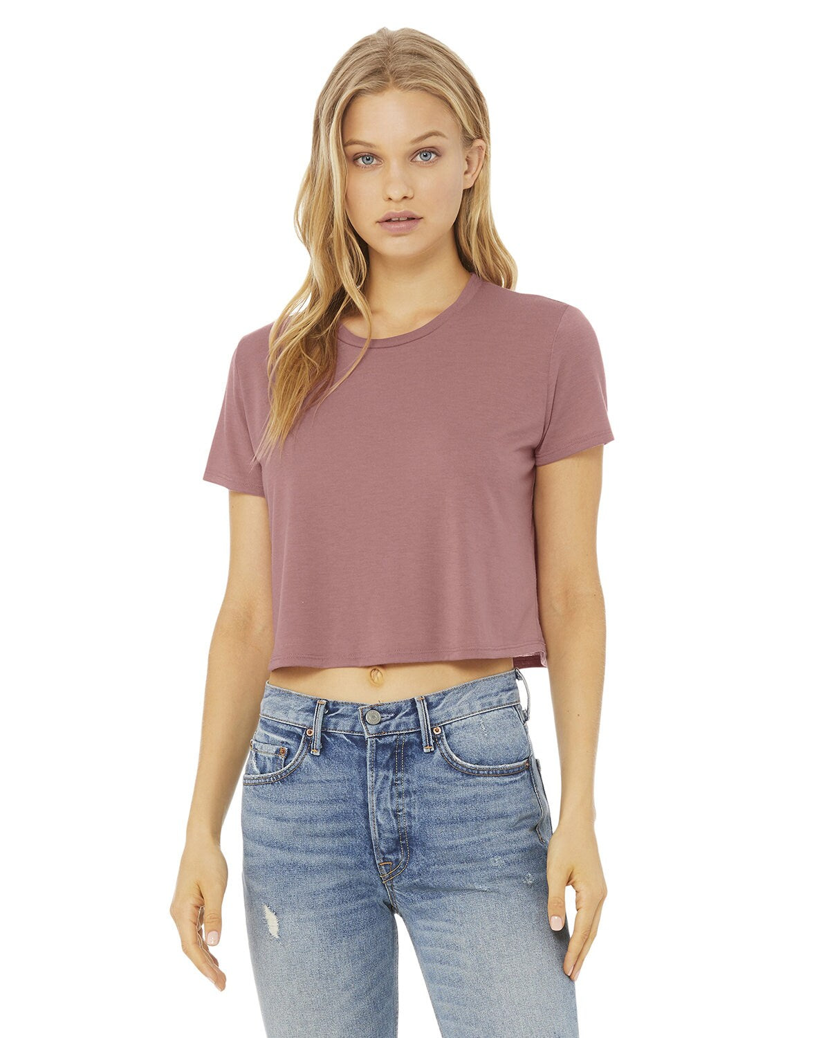 Bella + Canvas® Ladies Flowy Cropped T Shirt