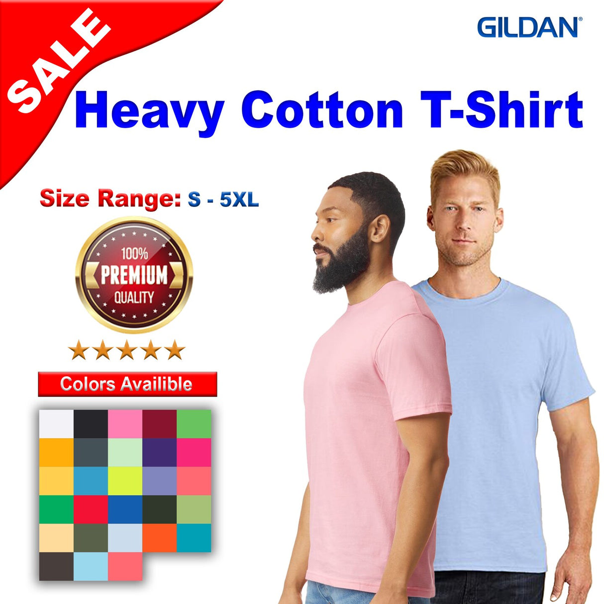 Gildan® Heavy Cotton Short Sleeve Crewneck T-Shirt