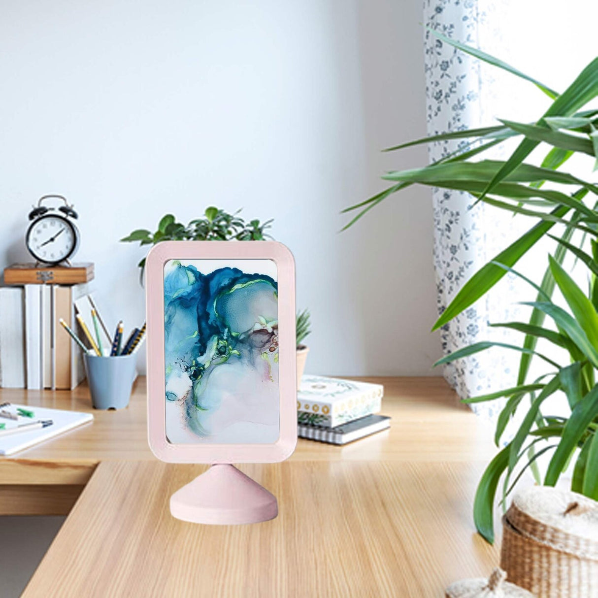 4x6 Light Pink Double-Sided Photo Frame – Freestanding Display Holder