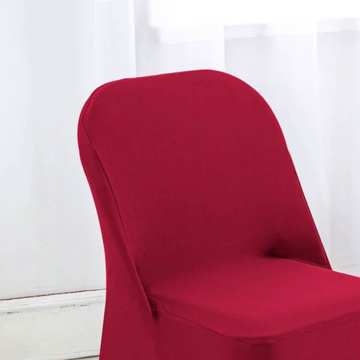1 Piece Apple Red Stretch Spandex Chair Cover for Vibrant Folding Seating
