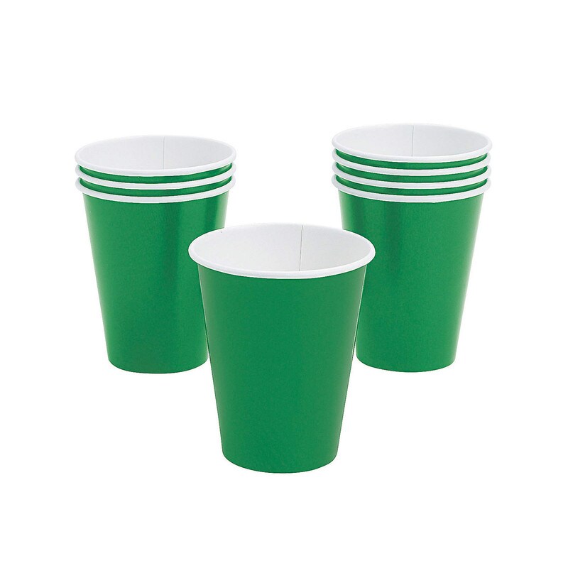 9 oz School Bus Yellow Paper Party Cups – 24 Count Disposable Set