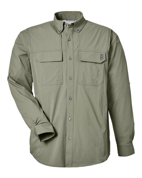 HUK® Men’s Long Sleeve Fishing Shirt with Pockets UPF 30+ Sun Protection & Ventilated Design