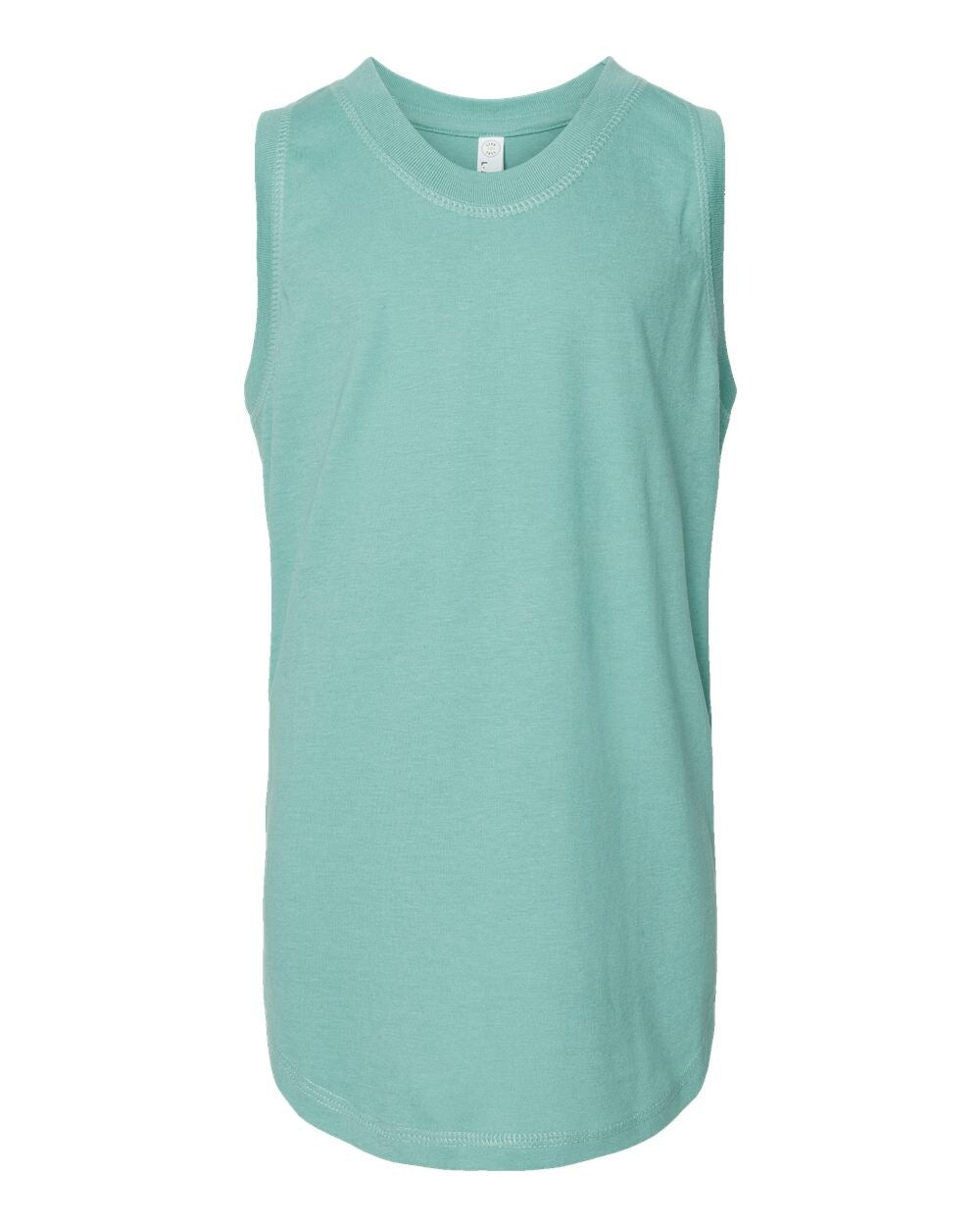 LAT® Girls' Relaxed Fine Jersey Crewneck Sleeve less Tank - 2692