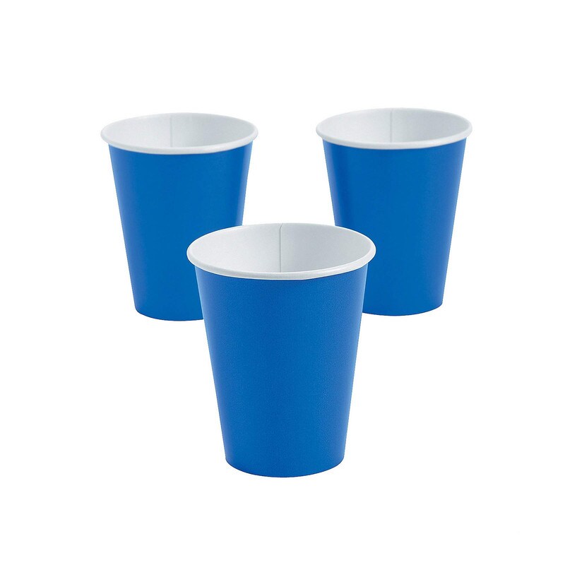 9 oz School Bus Yellow Paper Party Cups – 24 Count Disposable Set