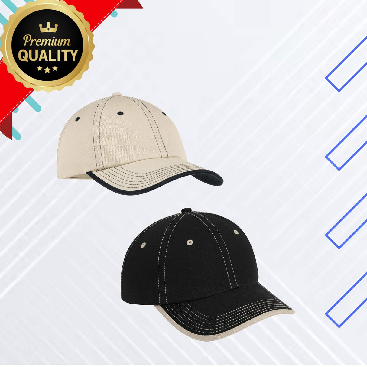 Port Authority® Vintage Washed Contrast Stitch Cap