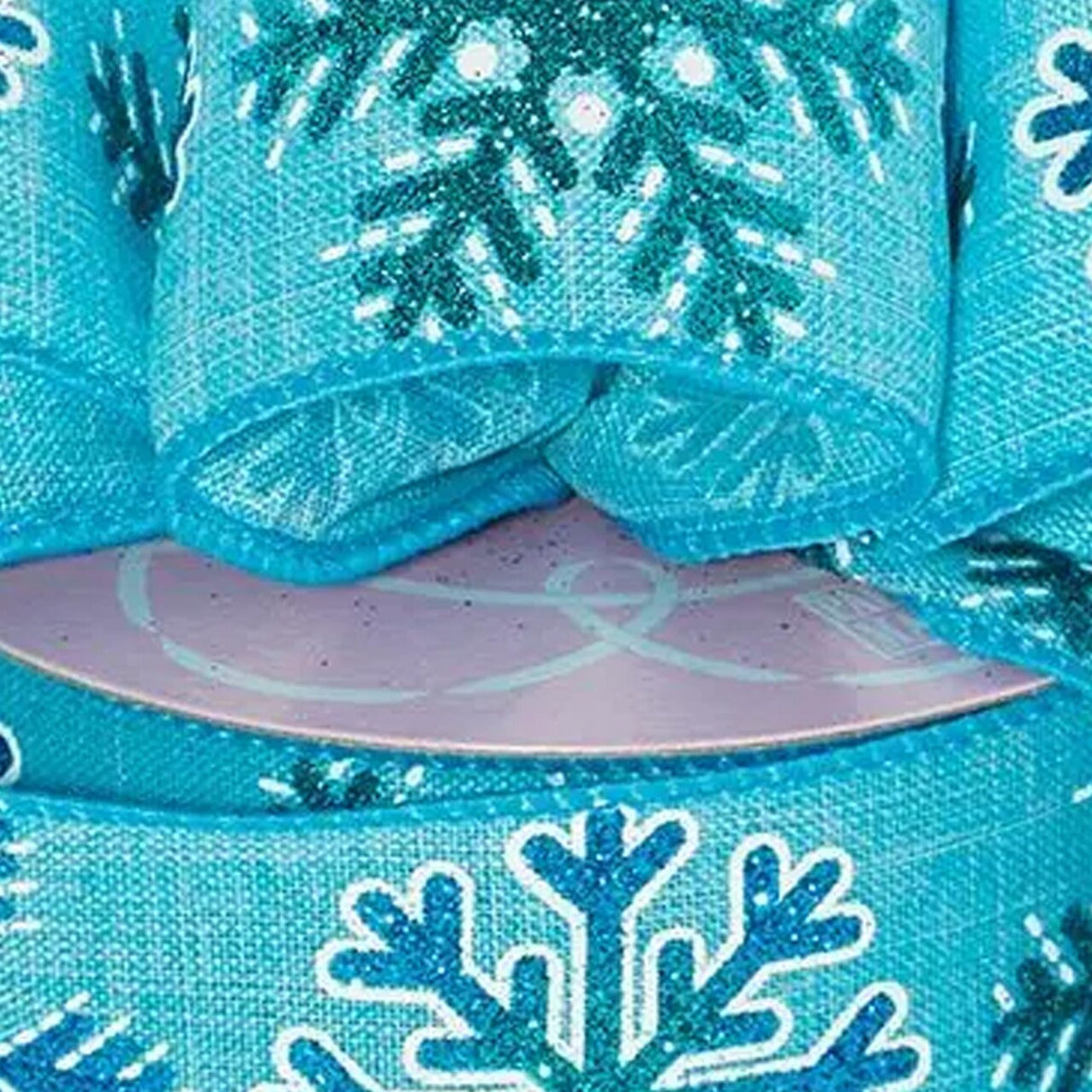 Blue Snowflake Christmas Ribbon - 10 Yards x 2.5 Inches 1 / ROLL