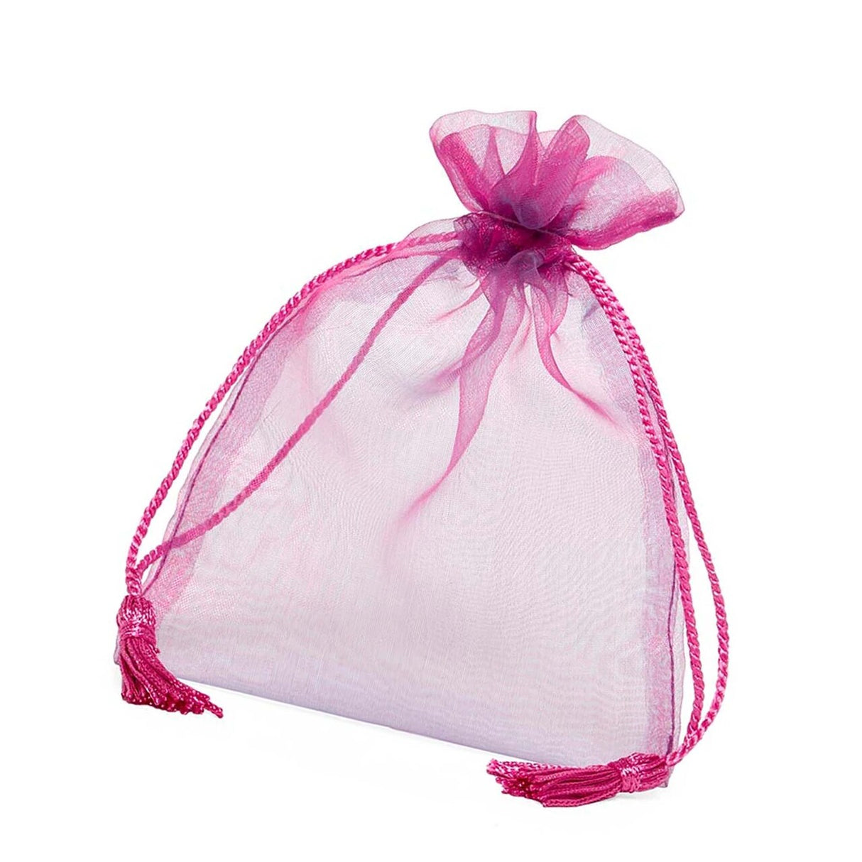 Jewel Tone Iridescent Sheer Tasseled Bags 5'' x 6 1/2'' for Gifts