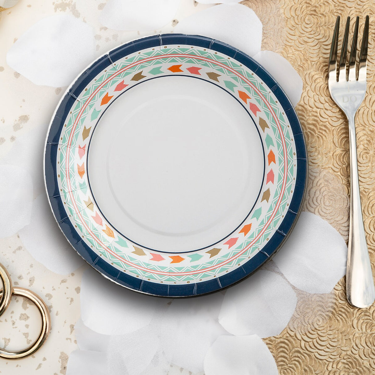 8 Ct. Tribal Boho Party Dinner Paper Plates 9"