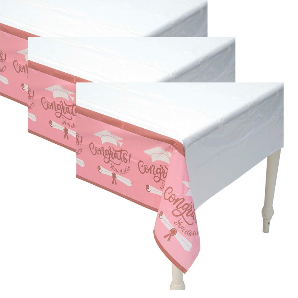 Orange Congrats Grad Round Paper Dinner Plates 9 Inch Graduation Party