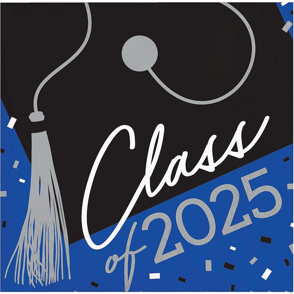 Creative Converting School Spirit Blue Class of 2025 Paper Beverage Napkins, 108 ct.