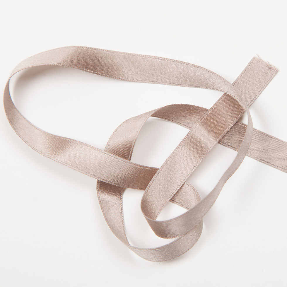 3/8" Stone Double Face Silk Satin Ribbon