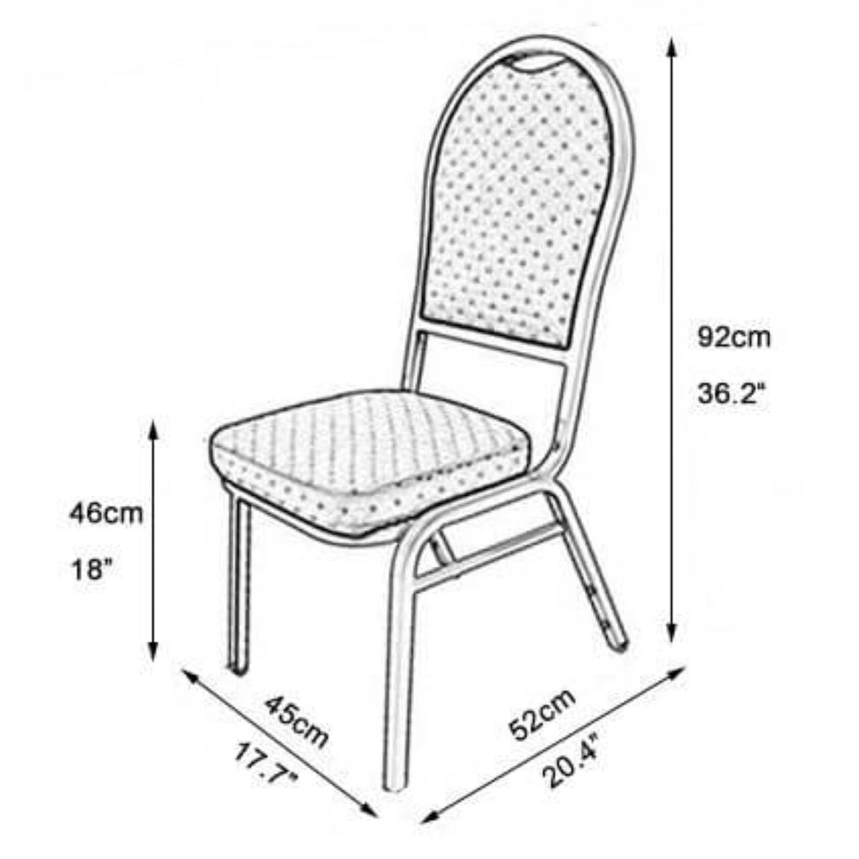 1 Piece Striped Jacquard Polyester Banquet Chair Cover Black Elegant Wedding Decor