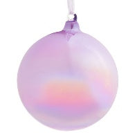 5" Iridescent Lavender Glass Ball Ornament