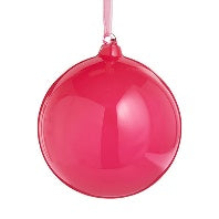 5" Shiny Raspberry Glass Ball Ornament