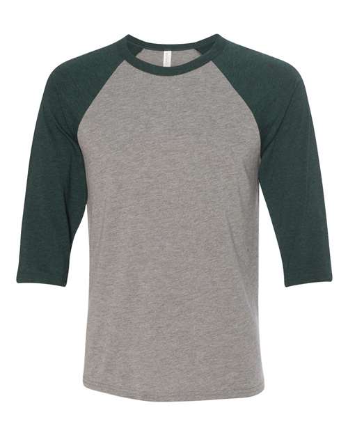 Bella + Canvas Unisex Three-Quarter Sleeve Baseball Tee