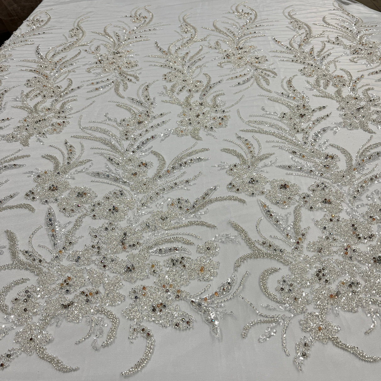Beaded Embroidered Lace Mesh
