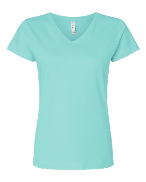 Women's Fine Jersey Short Sleeve V-Neck Tee