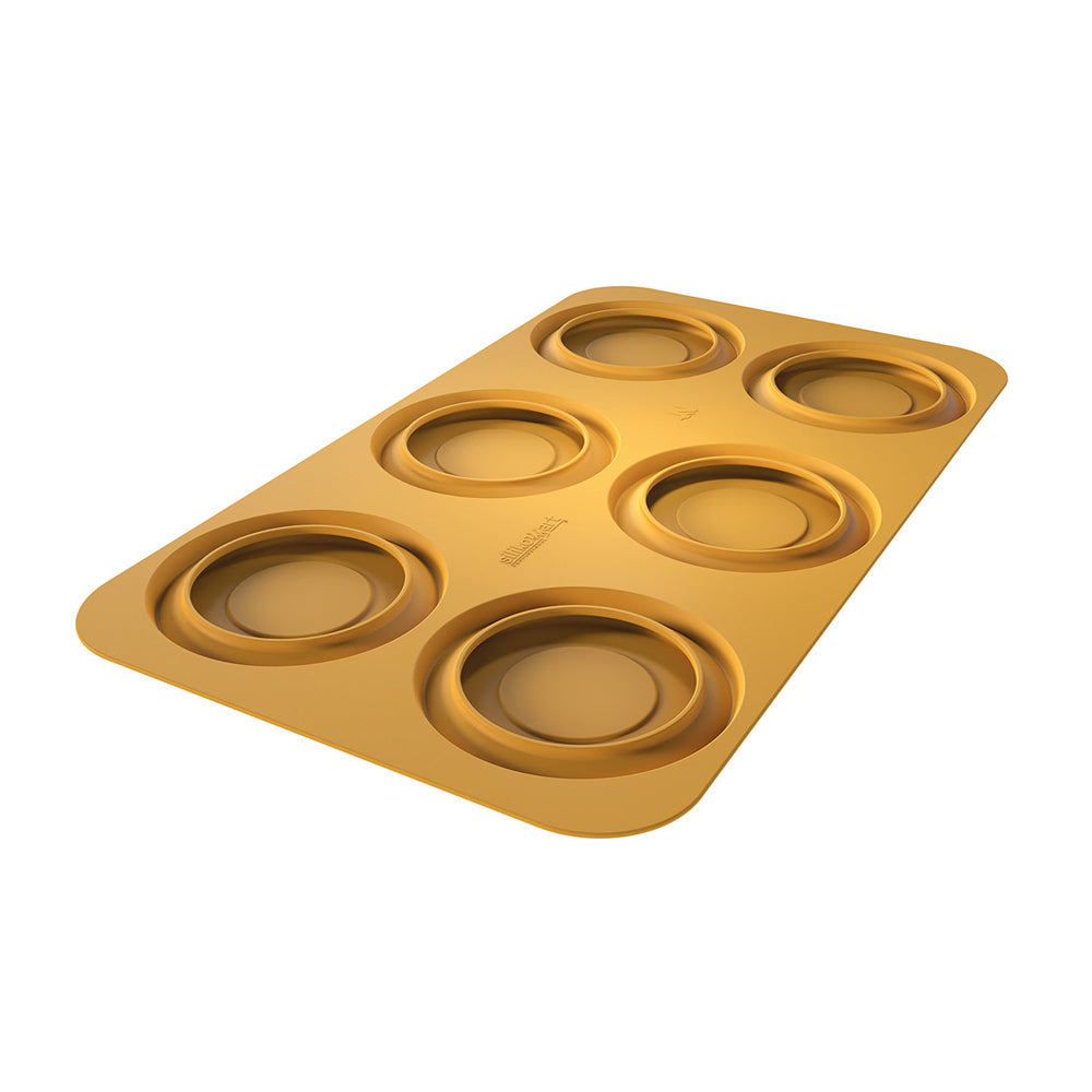 Silikomart PIATTO80 Plate/Saucer Silicone Baking & Freezing Mold, 2.7 oz., 6 Cavities