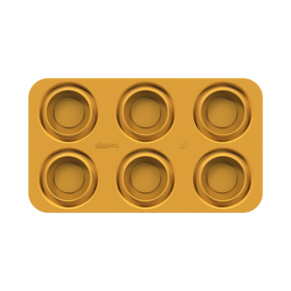 Silikomart PIATTO80 Plate/Saucer Silicone Baking & Freezing Mold, 2.7 oz., 6 Cavities