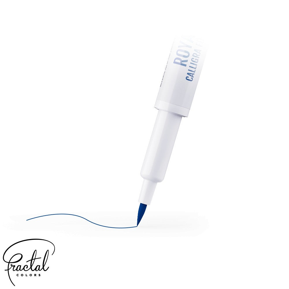 Fractal Colors Royal Blue Calligra Food Brush Pen