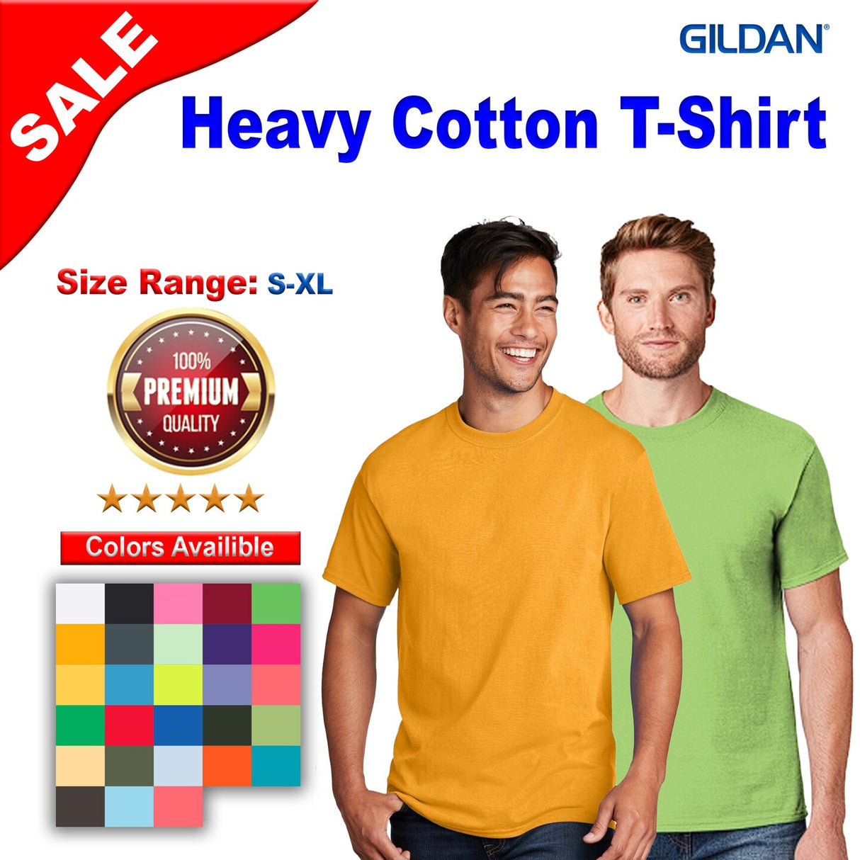 Gildan® Heavy Cotton Crewneck Short Sleeve T-Shirt