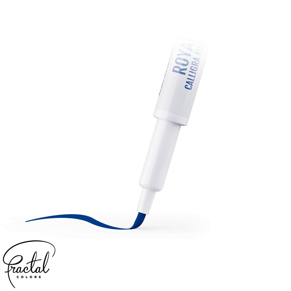 Fractal Colors Royal Blue Calligra Food Brush Pen