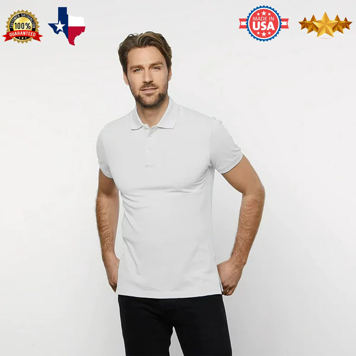 Radyan® Best Polo Performance Ultra Soft Plain Short Sleeve T-Shirts