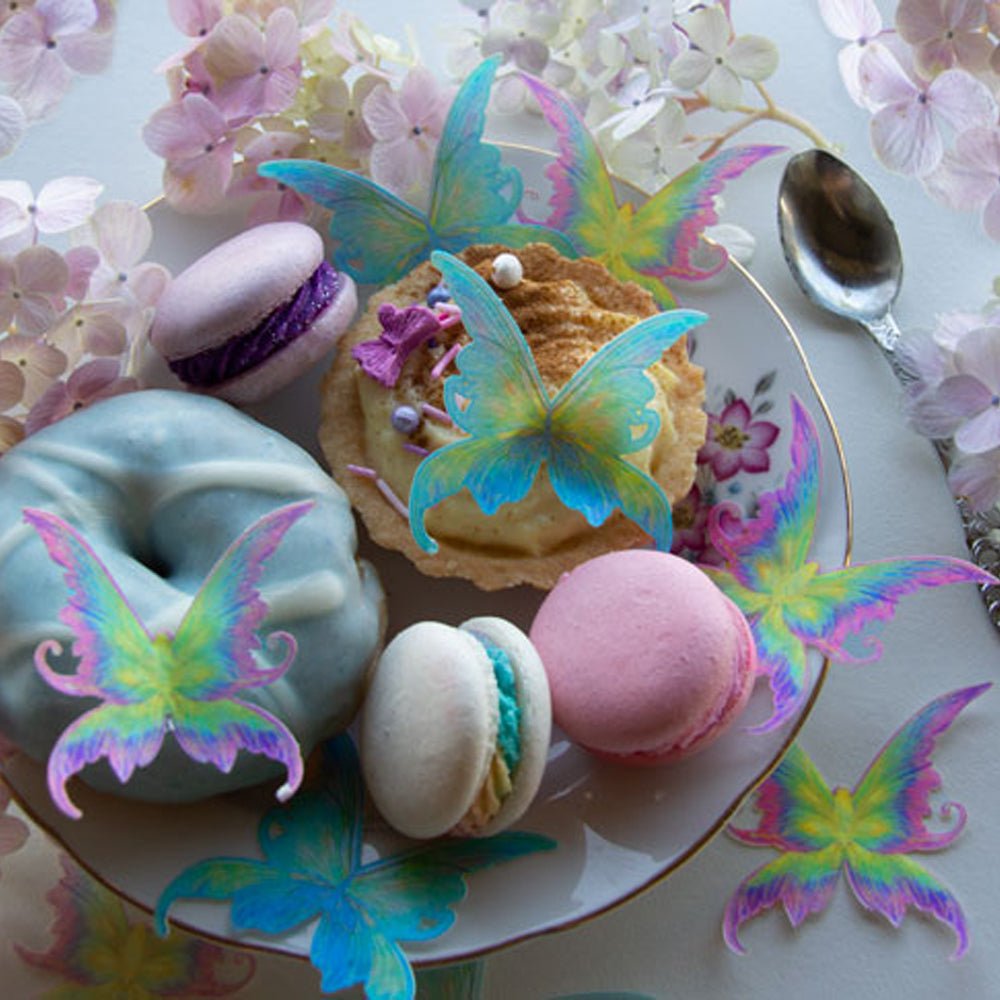 Crystal Candy Large Pixie Sparkle Edible Butterfly Wings - Pack of 9