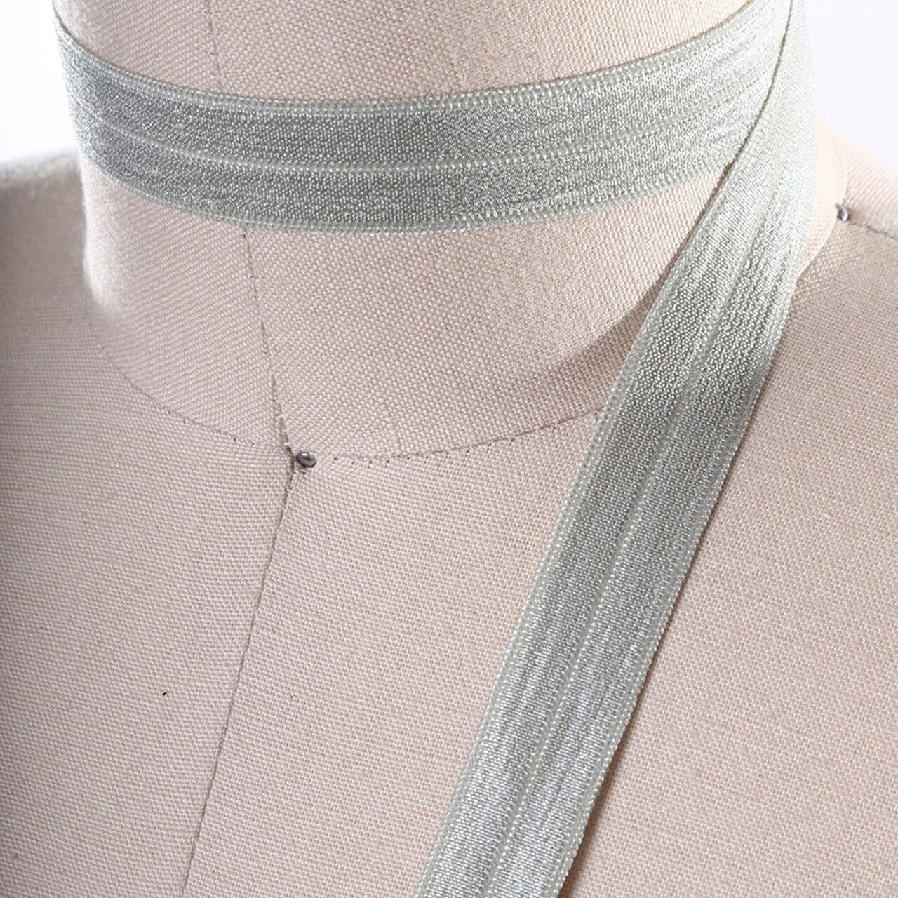 Pale Sage Green Fold Over Elastic Trim 5/8" 3 Yards Olive Green Foldover Elastic for DIY Sewing Accessories