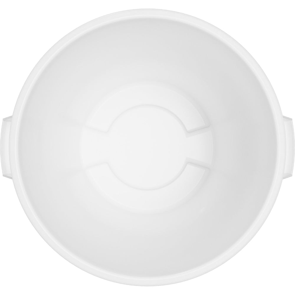 Carlisle Bronco White Round Waste Container, 32 Gallon