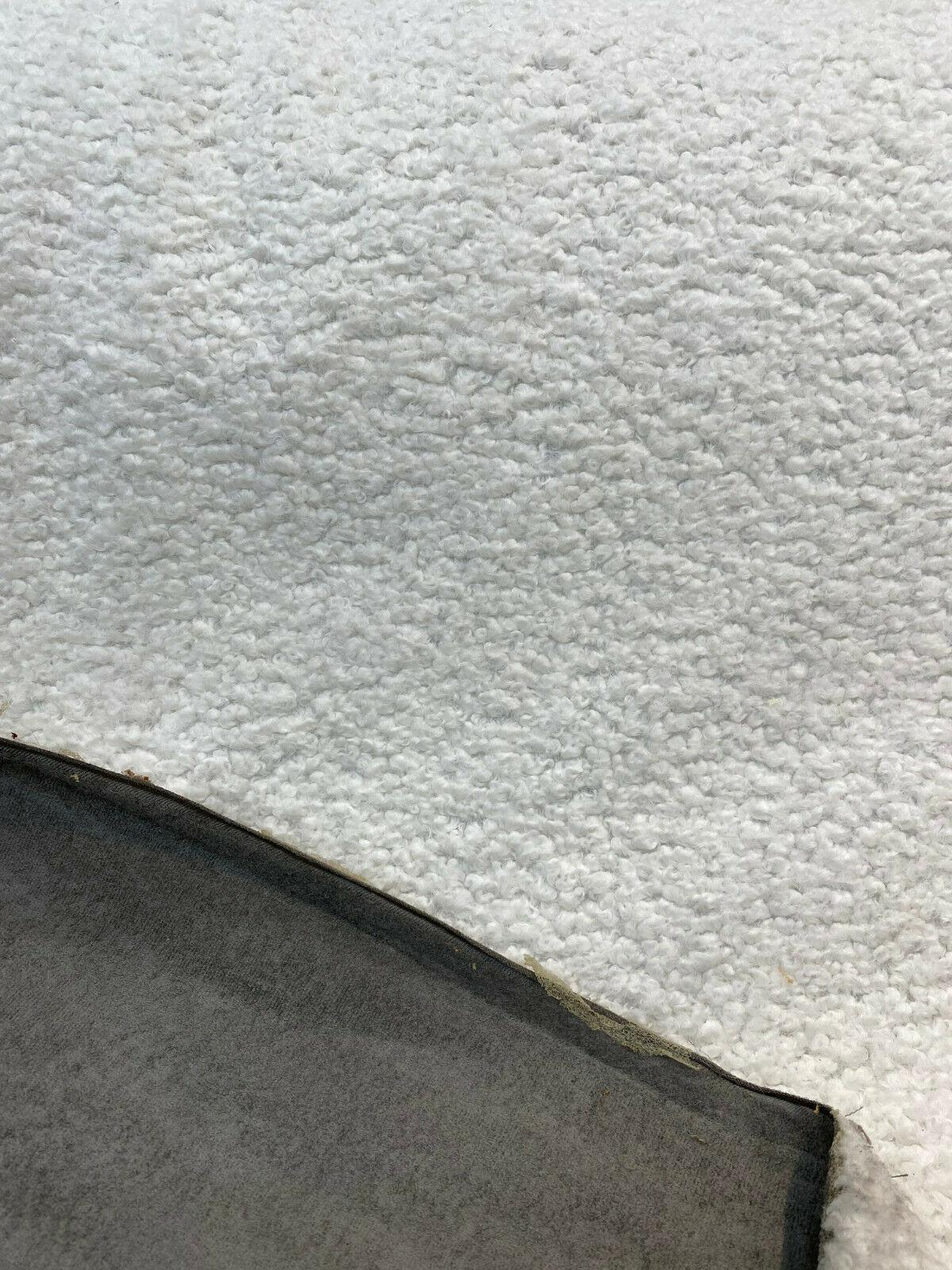 Italian Faux Sheepskin Polyester Fabric - White Sterling, 60" Width (1 Yard)