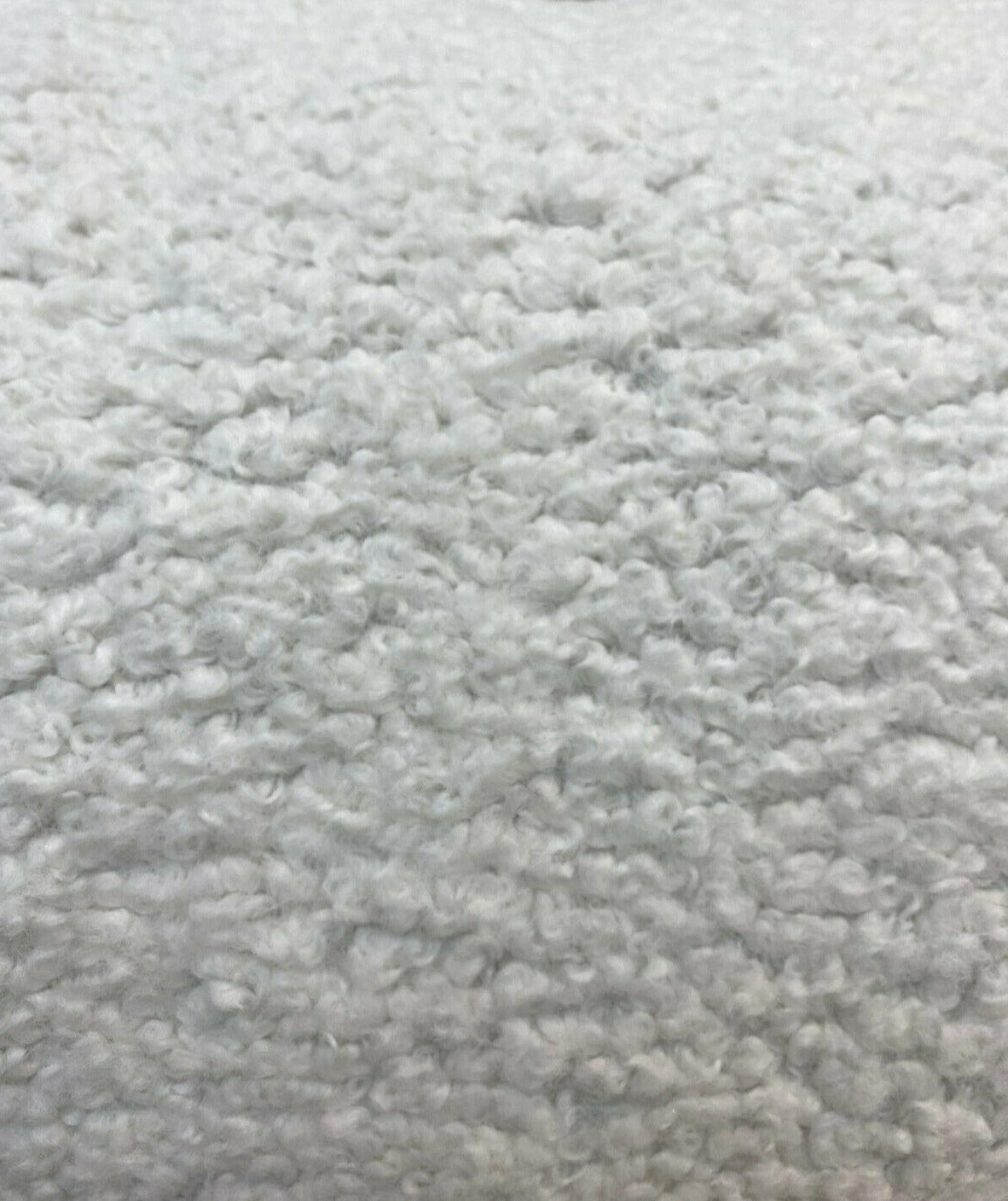Italian Faux Sheepskin Polyester Fabric - White Sterling, 60" Width (1 Yard)