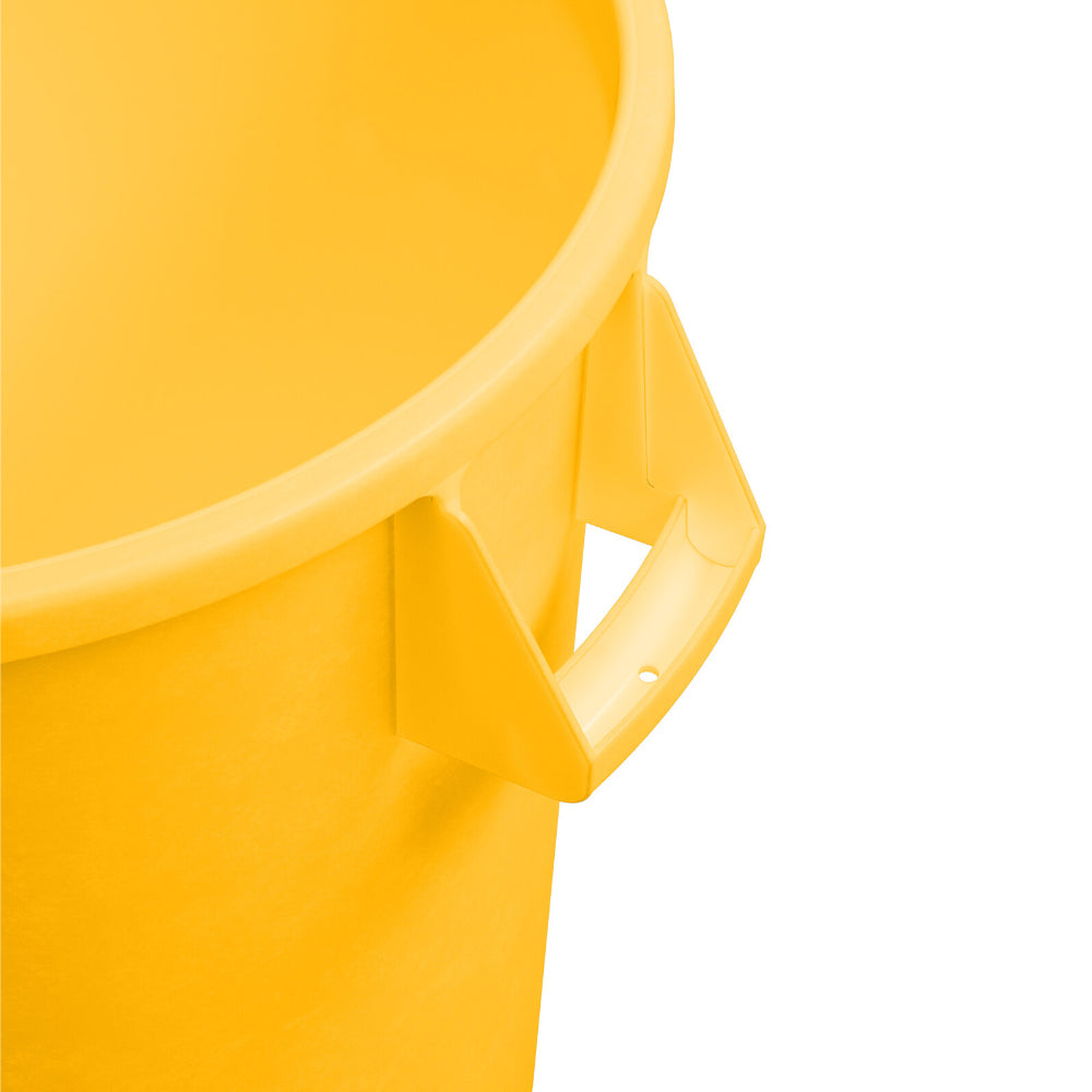 Carlisle Bronco Yellow Round Waste Container, 32 Gallon