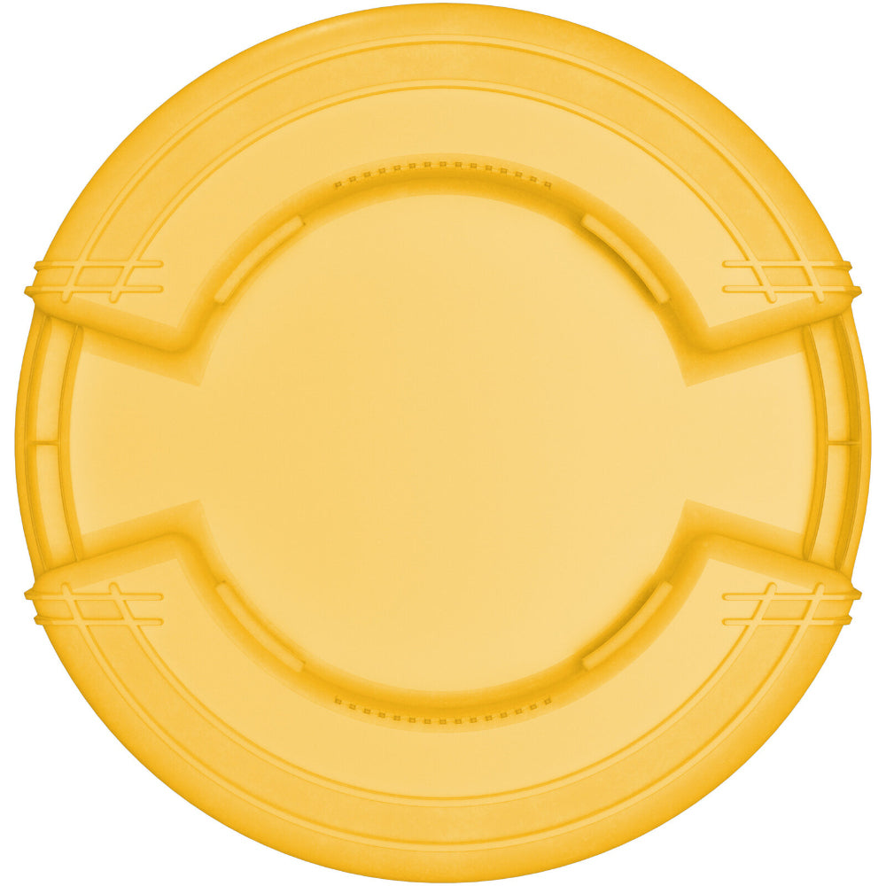 Carlisle Bronco Yellow Round Waste Container, 32 Gallon