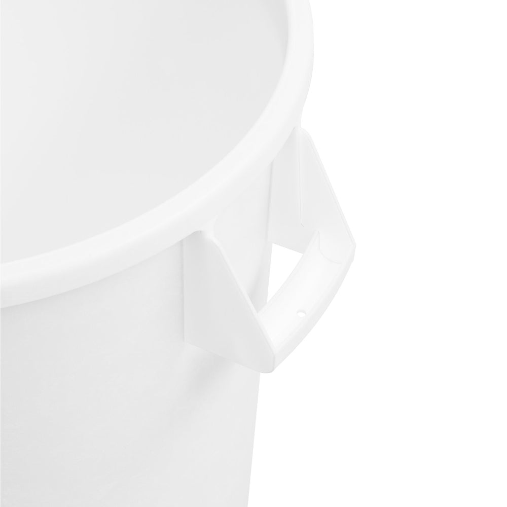 Carlisle Bronco White Round Waste Container, 44 Gallon