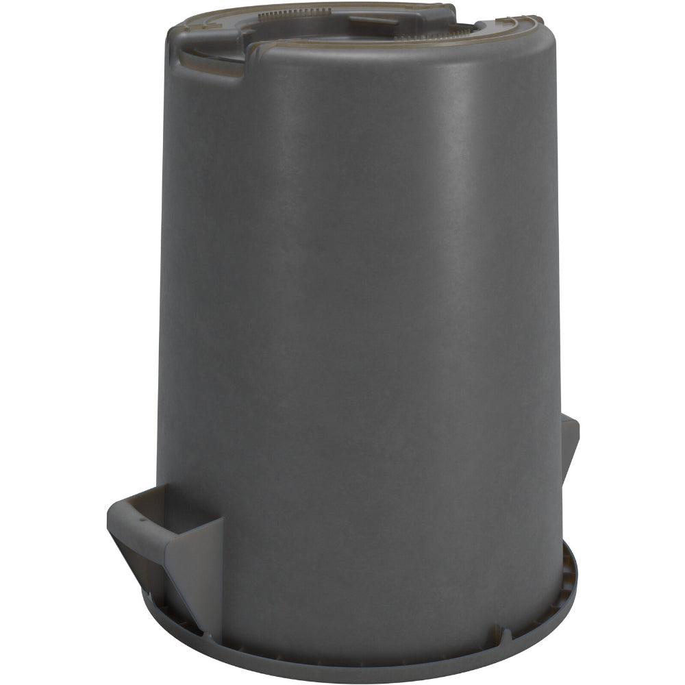 Carlisle Bronco Gray Round Waste Container, 44 Gallon