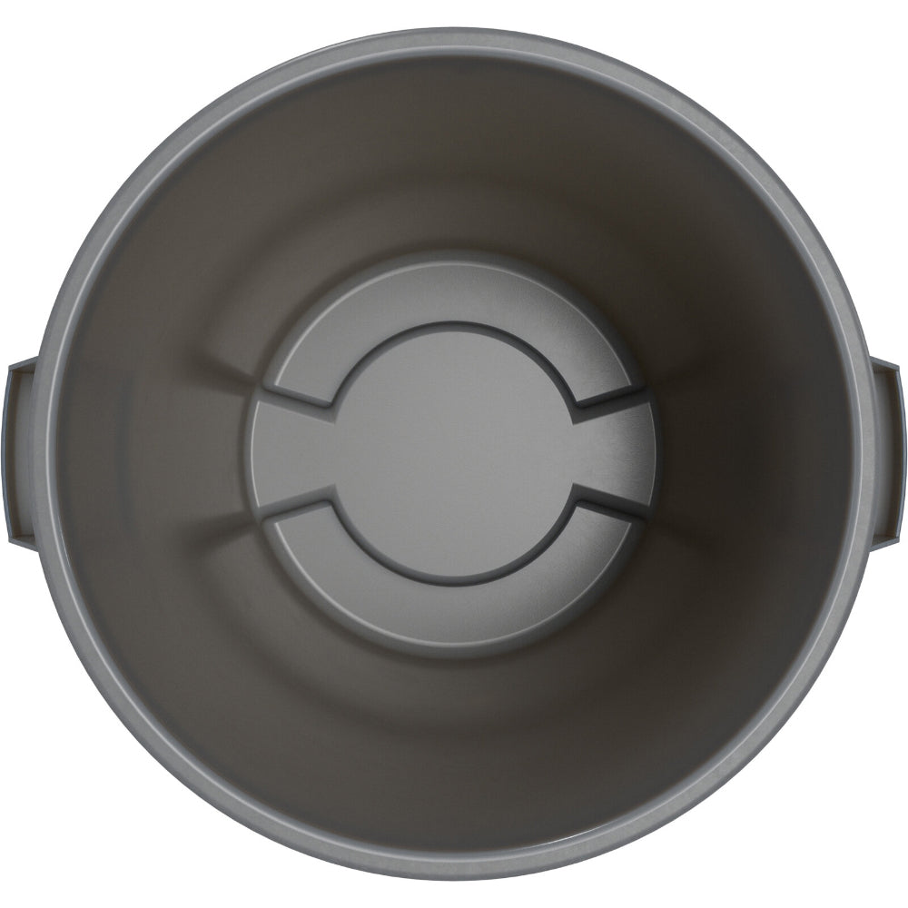 Carlisle Bronco Gray Round Waste Container, 55 Gallon