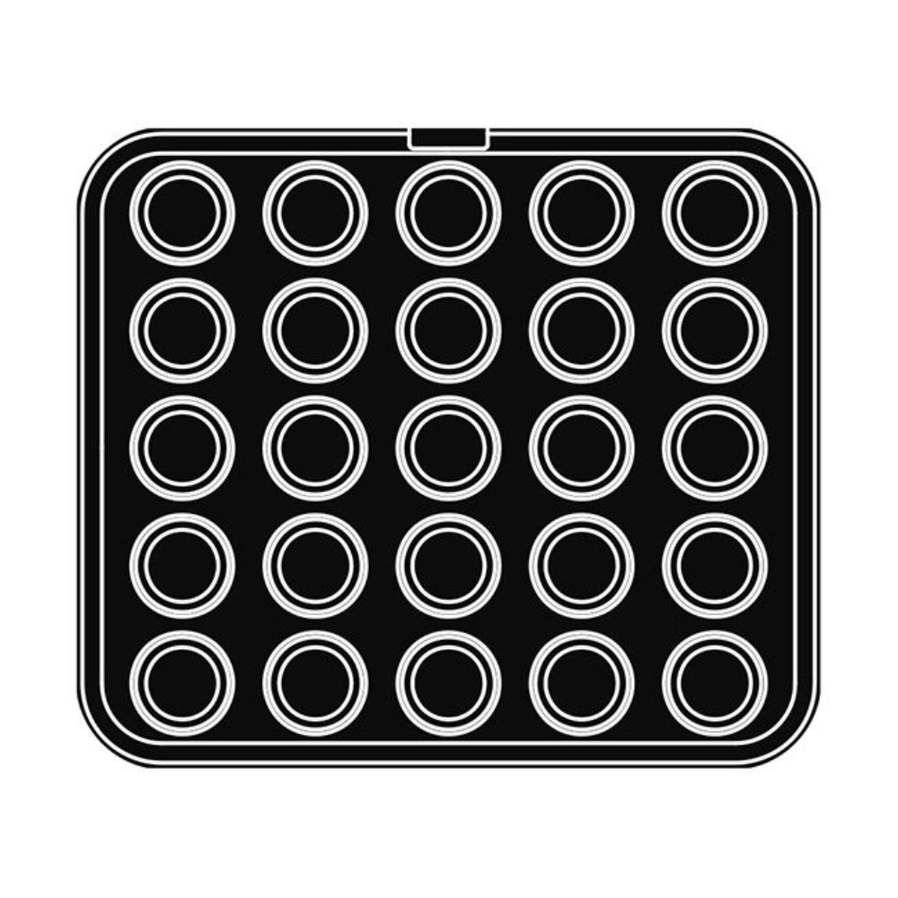 Pavoni Cookmatic PIASTRA12 Round Plates, 25 Cavities
