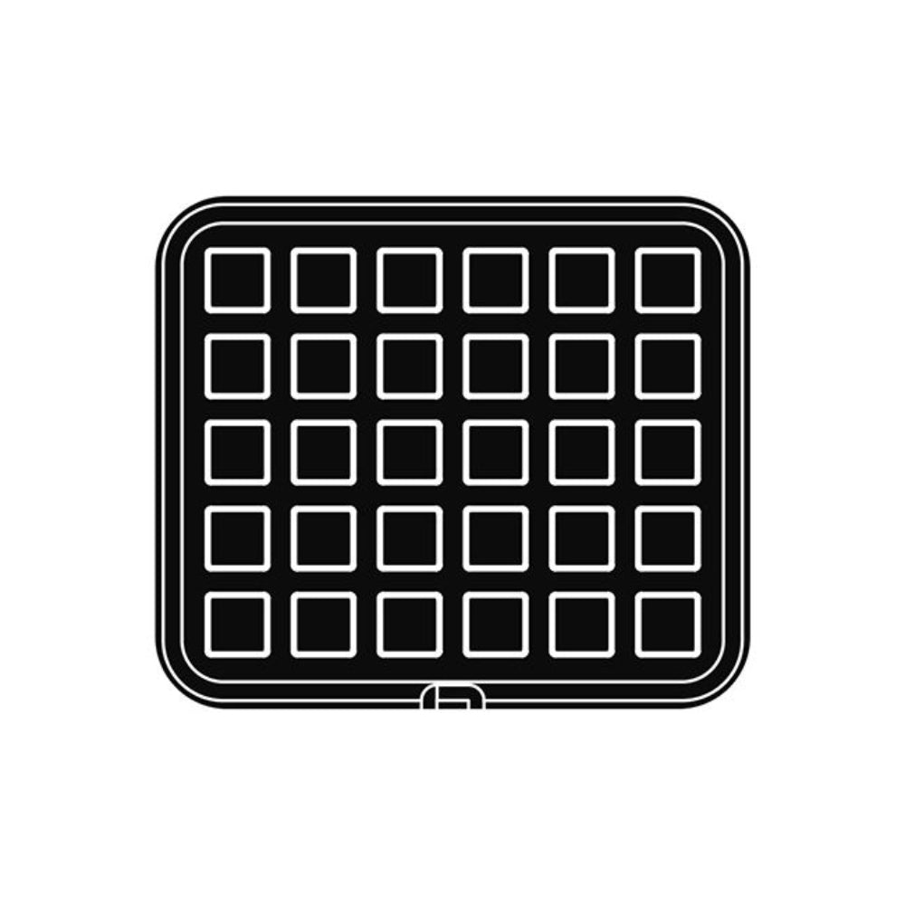 Pavoni Cookmatic PIASTRA-27 Square Plate, 30 Cavities