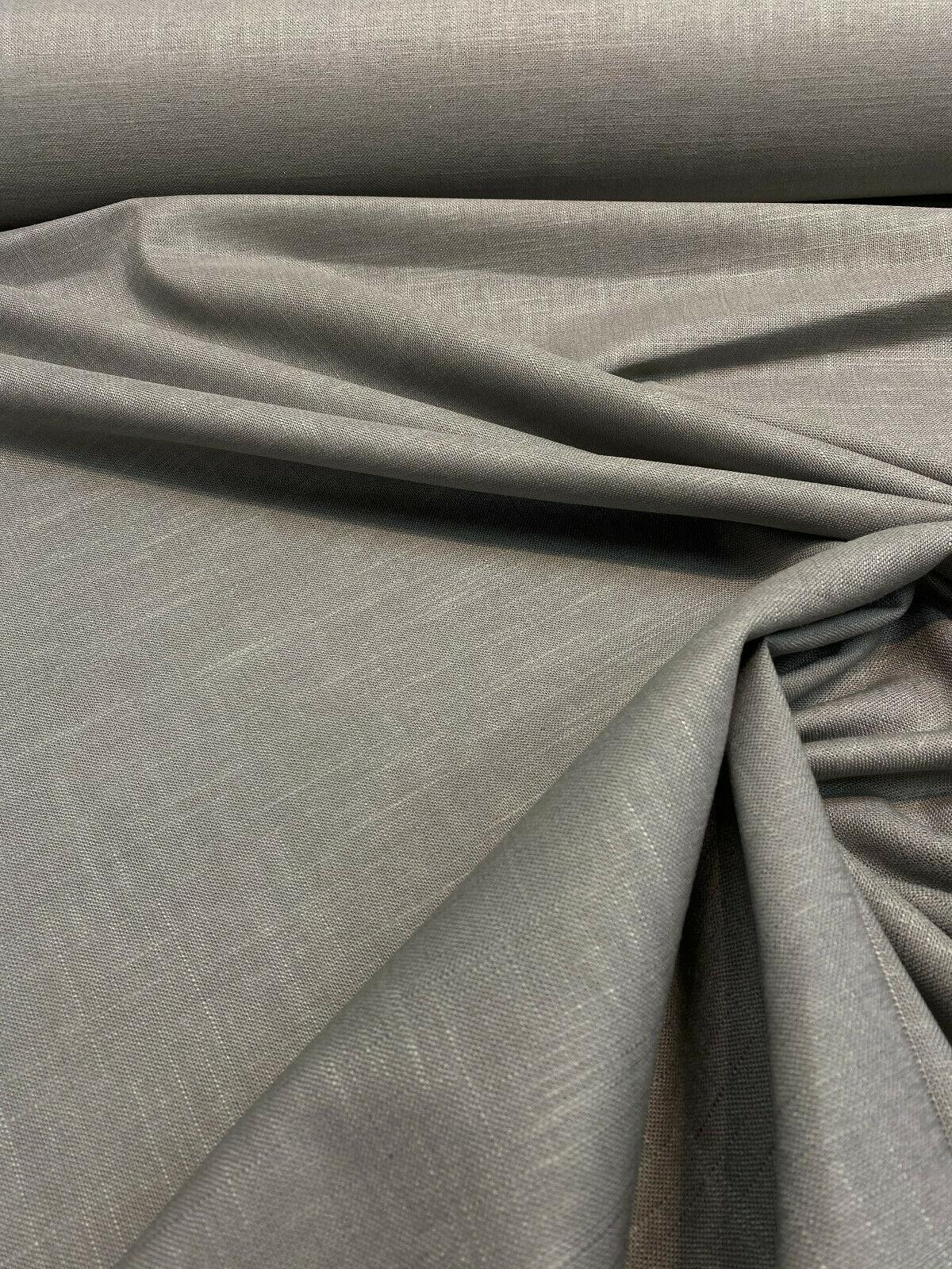 Jefferson Linen Linen Fabric - Flint Gray, Woven, 54" Width (By The Yard)